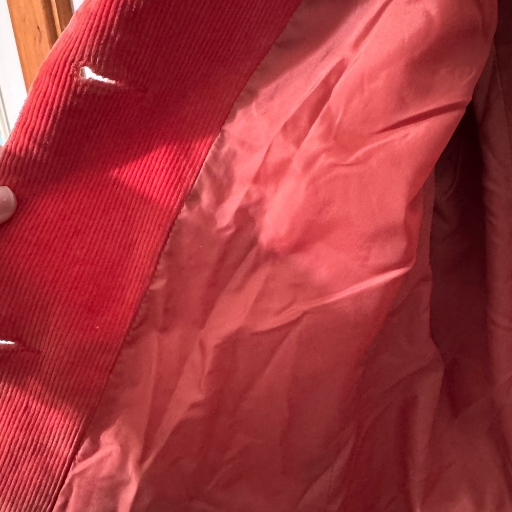 L.L. Bean Red/Orange Corduroy Blazer - Picture 7 of 9